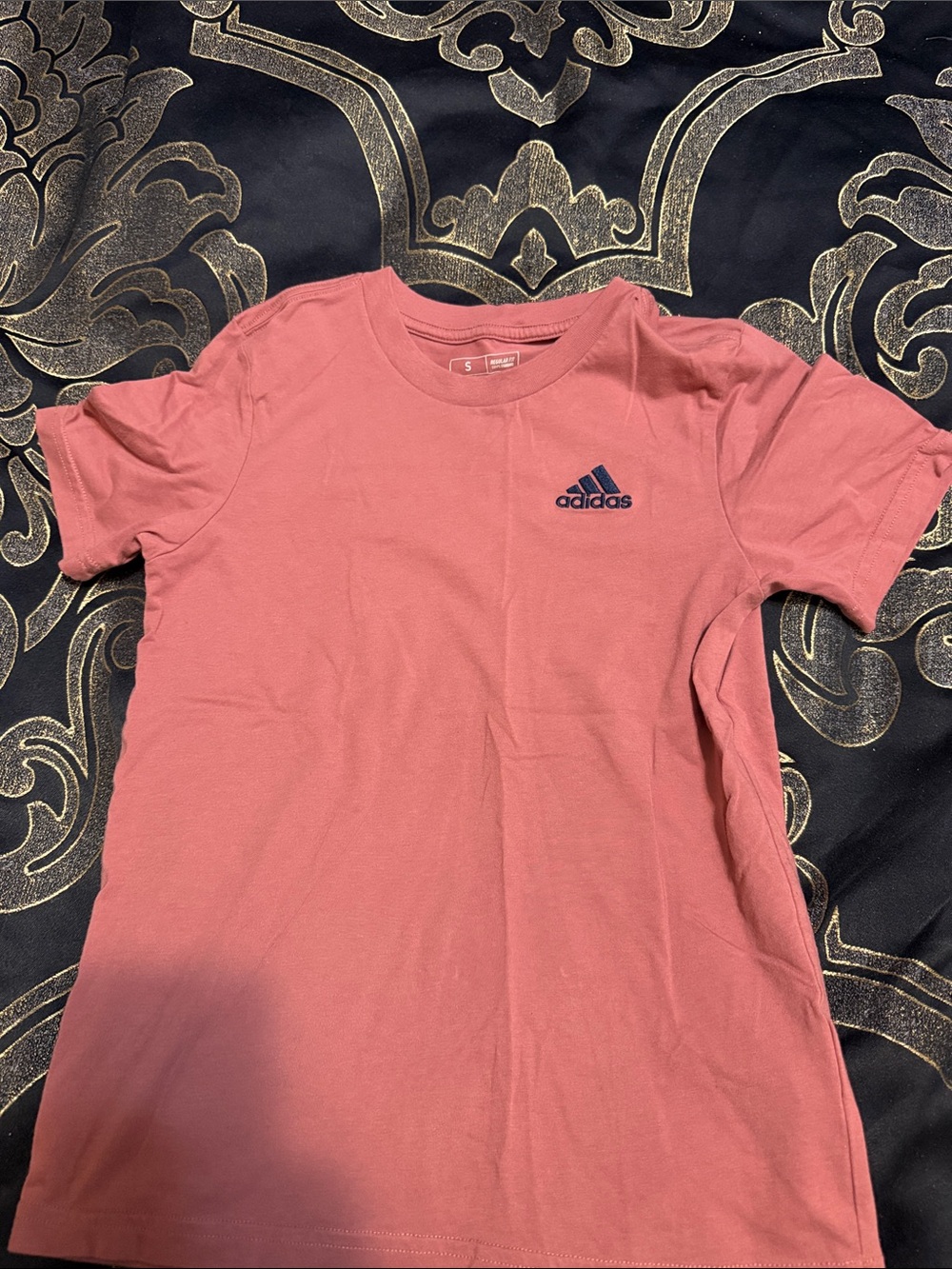 adidas Kids Coral Pink Short Sleeve Logo Tee